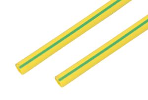 Трубка термоусаживаемая ТУТ нг 20,0/10,0мм, желто-зеленая, упаковка 10шт. по 1м REXANT