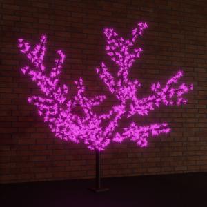 Светодиодное дерево Сакура, высота 3,6м, диаметр кроны 3,0м, фиолетовые светодиоды, IP 65, понижающий трансформатор в комплекте, NEON-NIGHT 