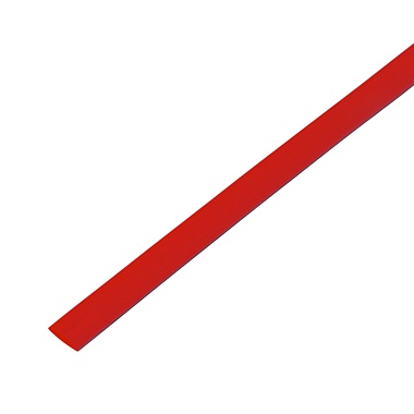 Трубка термоусаживаемая ТУТ 5,0/2,5мм, красная, упаковка 50шт. по 1м, PROconnect